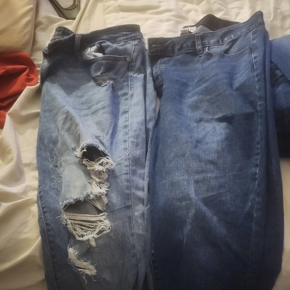 Judy Blue Women's Skinny Jeans Duo — Distressed Light ,one Ava Viv Jean And One